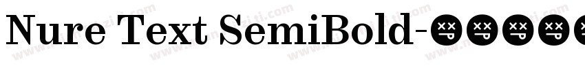 Nure Text SemiBold字体转换